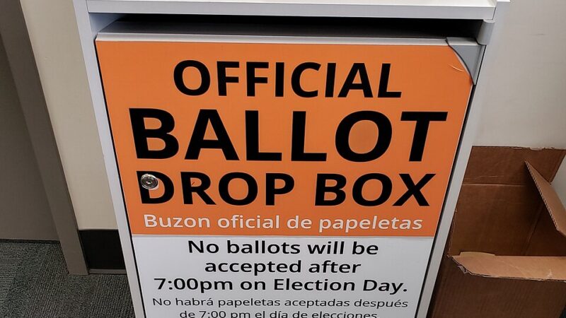 Official ballot drop box for early voting