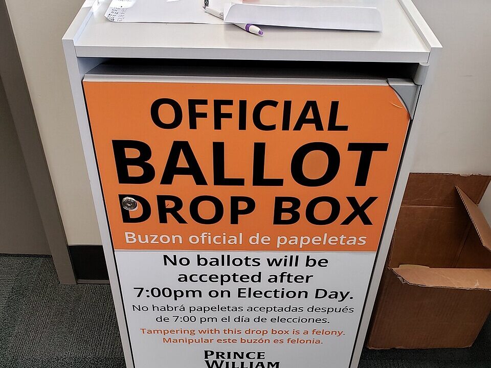 Official ballot drop box for early voting