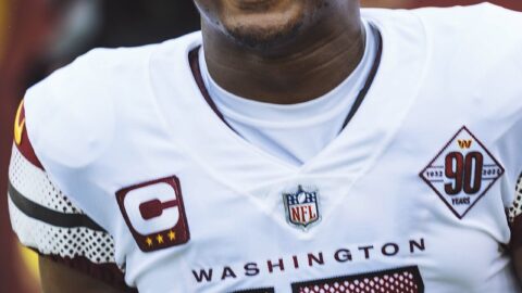 Terry McLaurin in a Washington Commanders uniform
